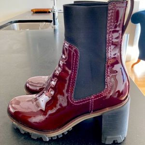 Rag & Bone boots: burgundy patent leather